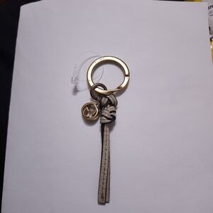 Gucci Gold and Cream Leather & Goldplated Key Holder